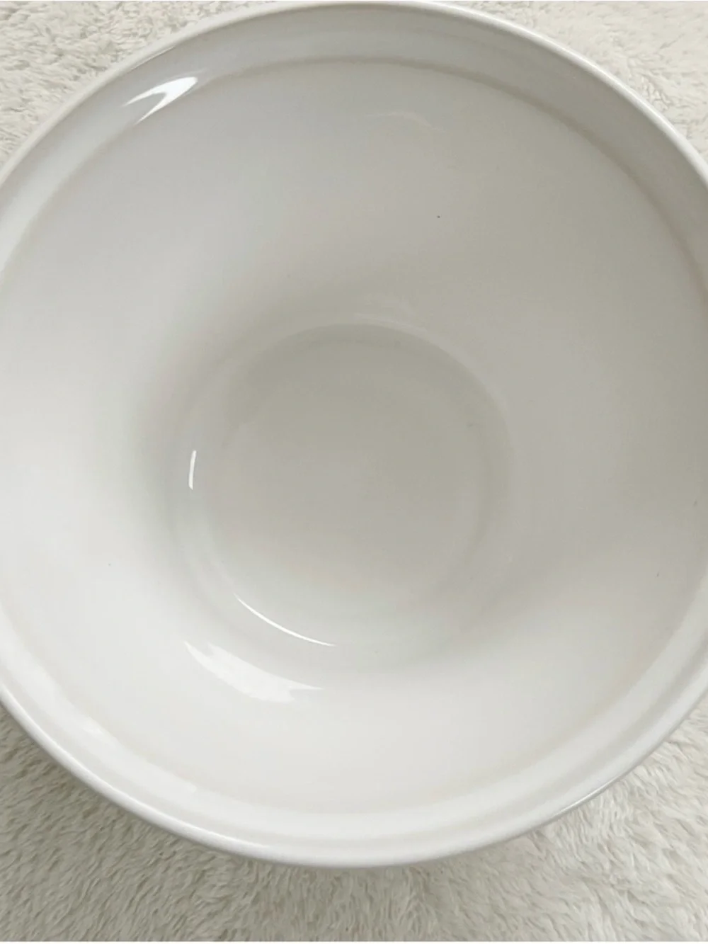 Crate & Barrel White POPCORN Bowl Embossed Stoneware Portugal